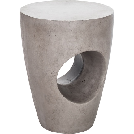 Oda Indoor/Outdoor Concrete Accent Table/Stool - Gray