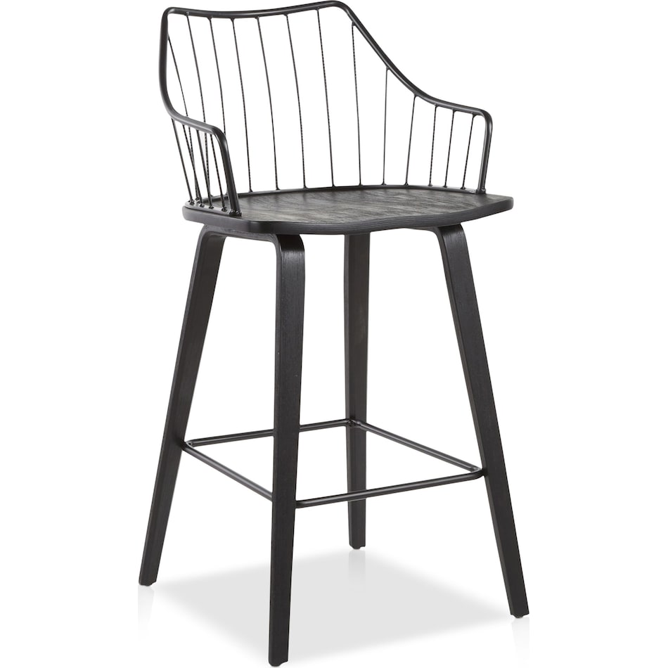 oden black counter height stool   