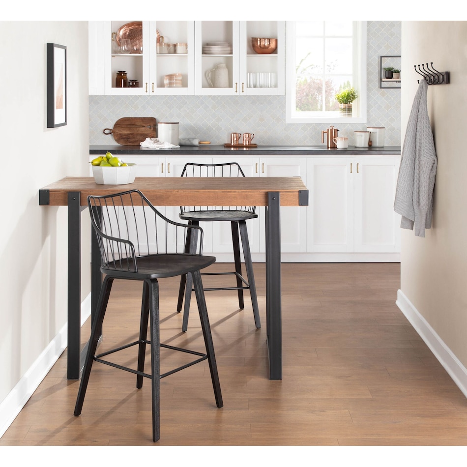 oden black counter height stool   