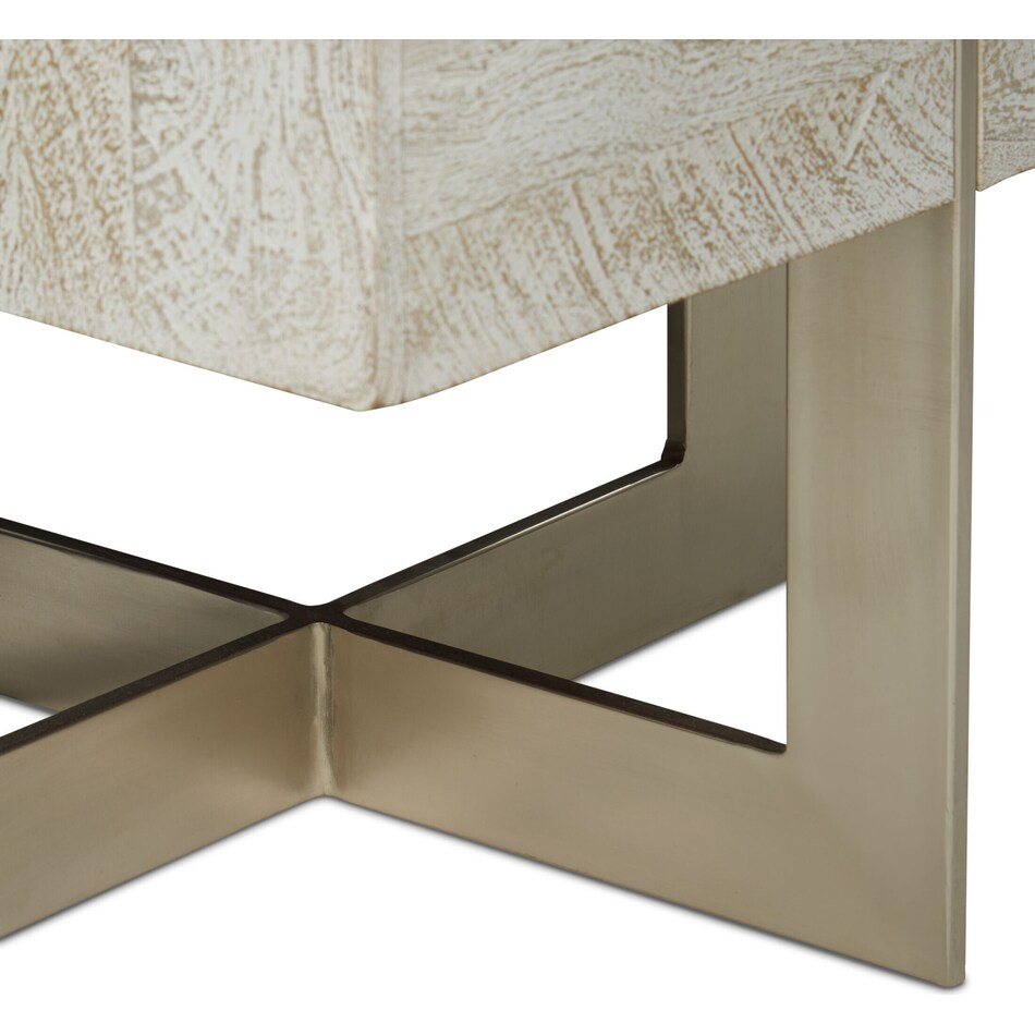 odessa white end table   