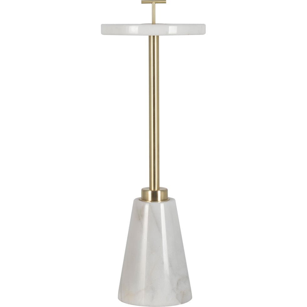 odette white accent table   