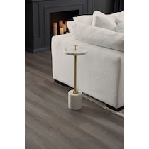 odette white accent table   