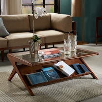 ojai light brown coffee table   