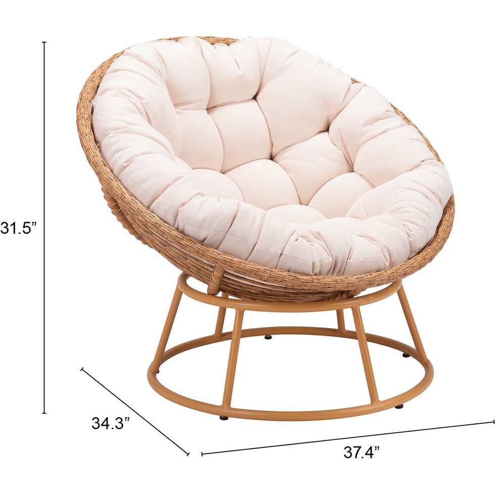 oklahoma tan cream outdoor chair   