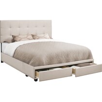 olga neutral queen upholstered bed   