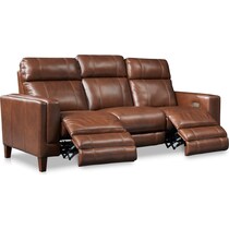 oliver dark brown  pc power reclining living room   