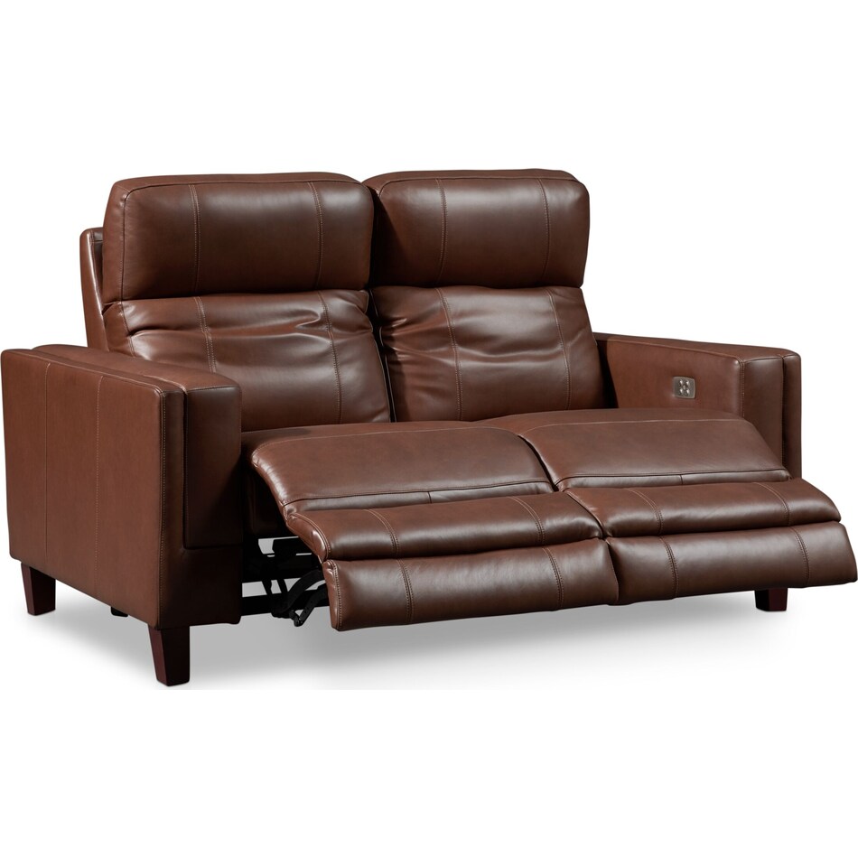 oliver dark brown  pc power reclining living room   