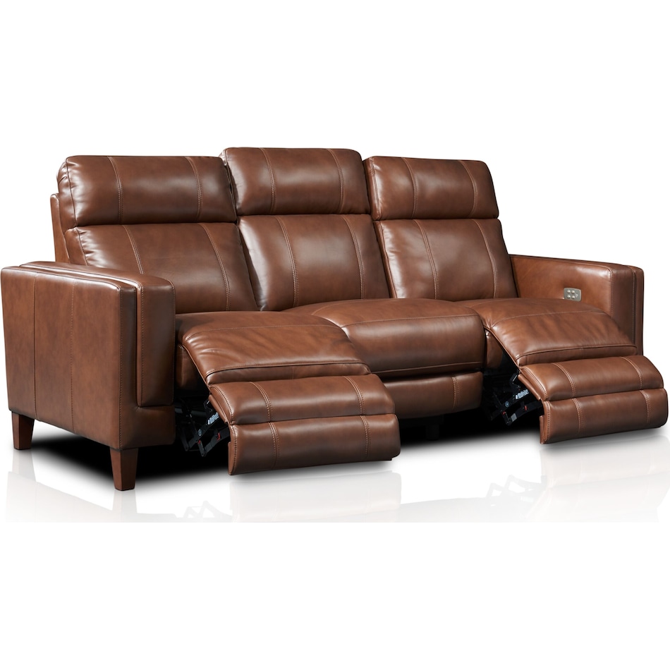 oliver dark brown  pc power reclining living room   