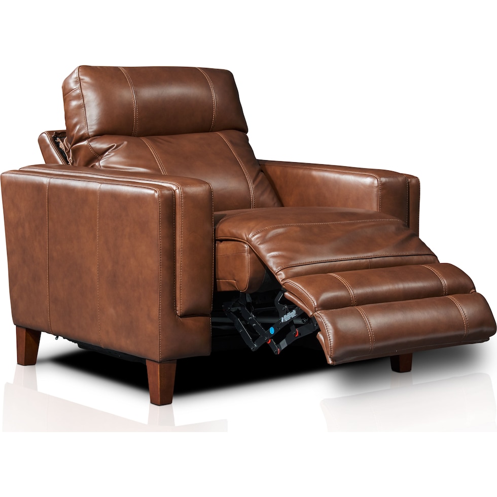 oliver dark brown  pc power reclining living room   