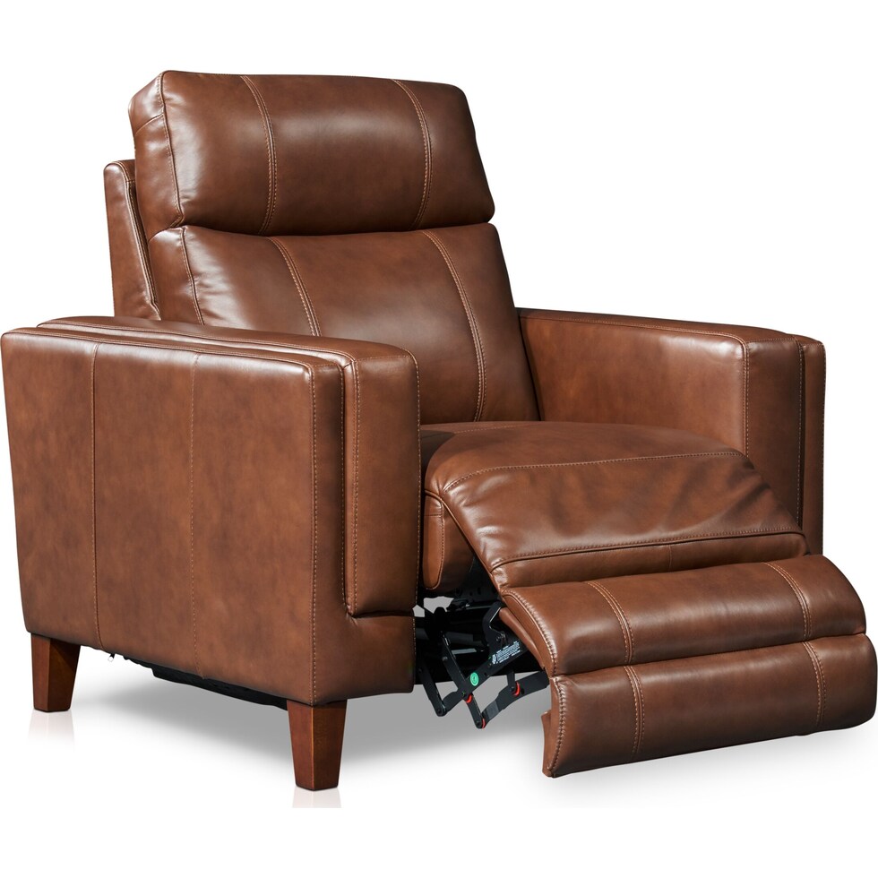 oliver dark brown  pc power reclining living room   