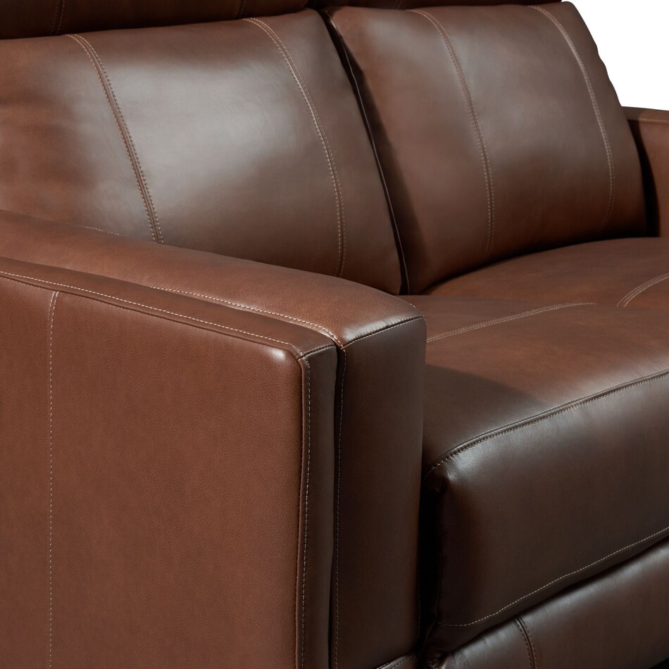 oliver dark brown  pc power reclining living room   