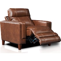 oliver dark brown power recliner   