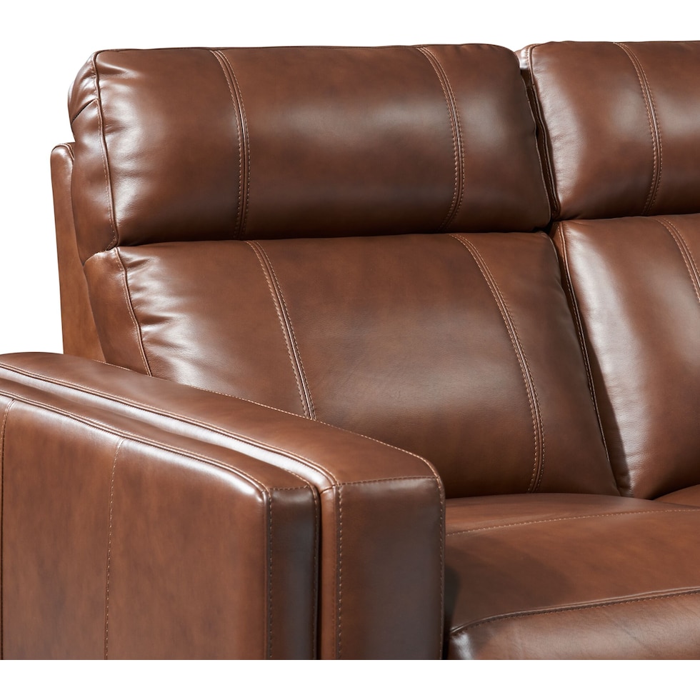 oliver dark brown power reclining sofa   