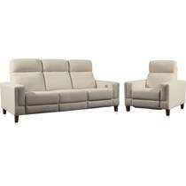 oliver white  pc power reclining living room   