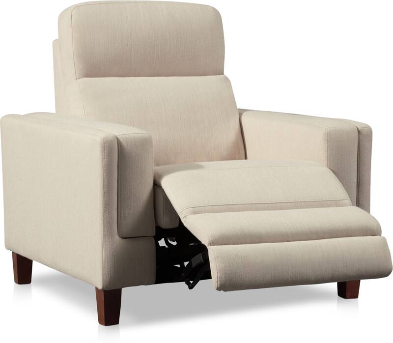 Oliver DualPower Reclining Sofa and Recliner Ivory American
