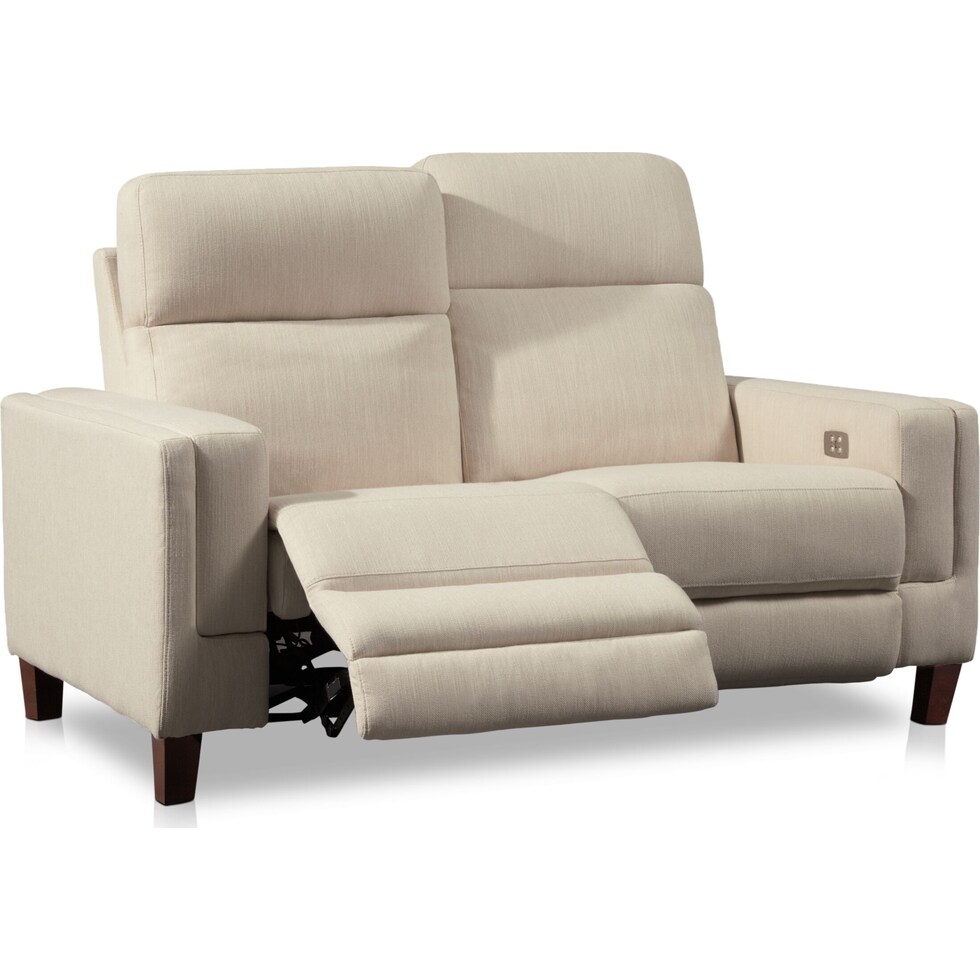 oliver white loveseat   