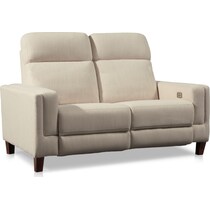 oliver white power reclining loveseat   
