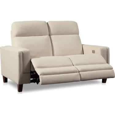 Oliver Dual-Power Reclining Loveseat - Ivory