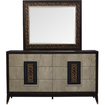 olivia bedroom black dresser and mirror   