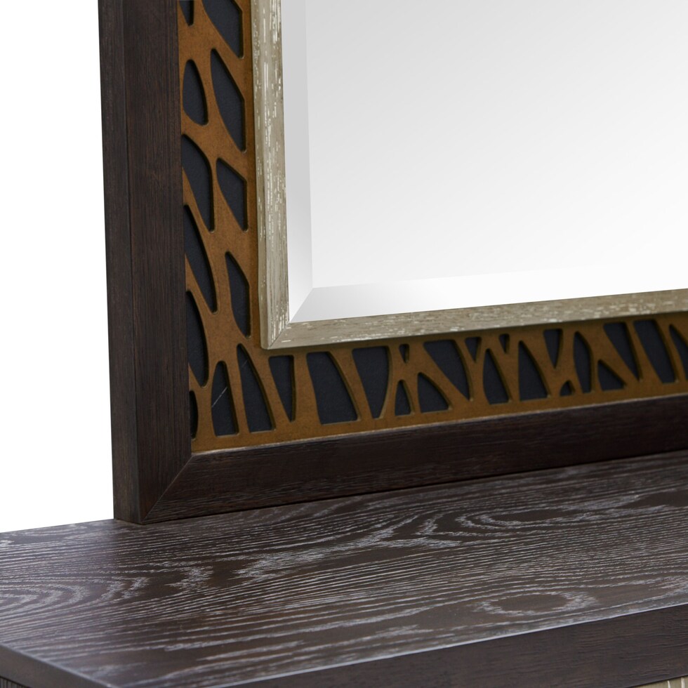 olivia bedroom black dresser and mirror   