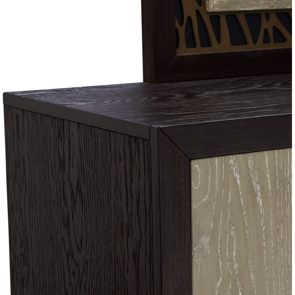 olivia bedroom black dresser and mirror   