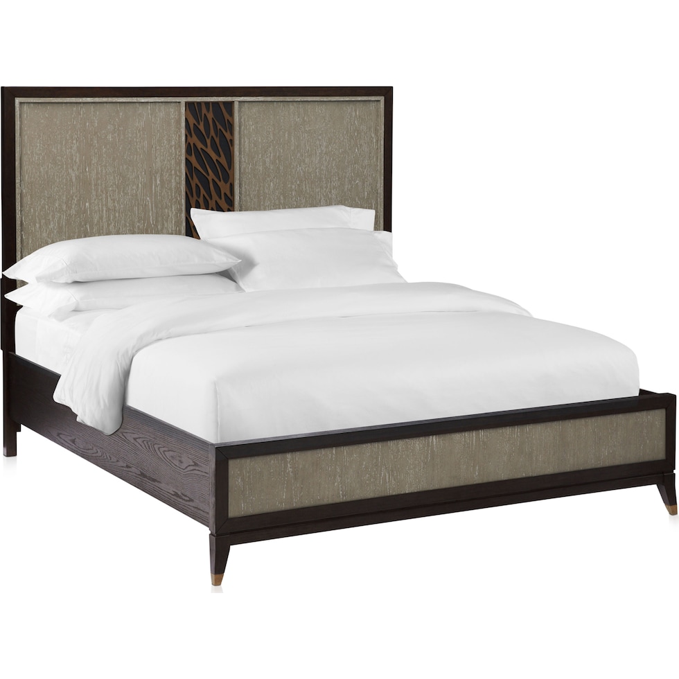 olivia bedroom black queen bed   