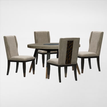 Olivia Round Dining Table and 4 Chairs