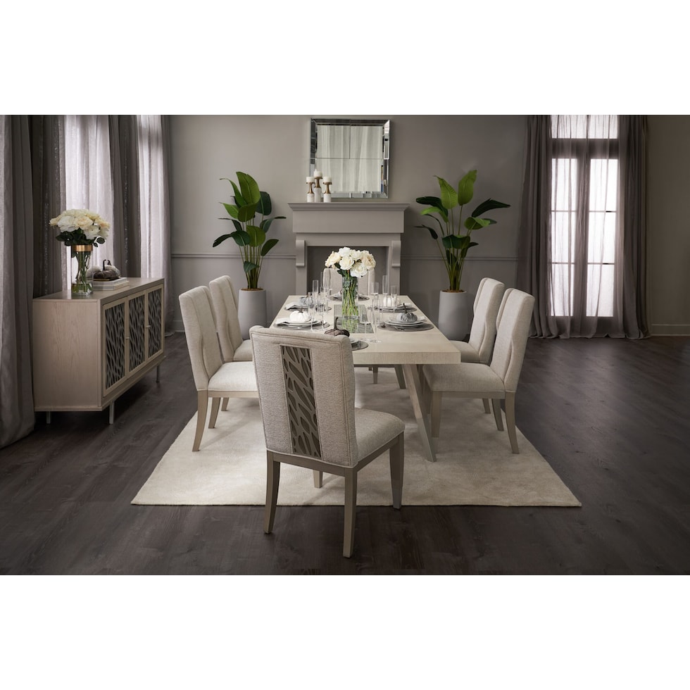 olivia dining room white  pc dining room   