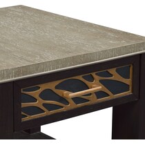 olivia dark brown end table   