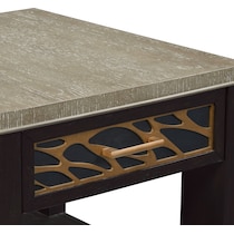 olivia dark brown end table   