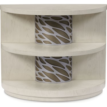Olivia Chairside Table - Pearl