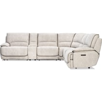 olsen dove  pc power reclining sectional   
