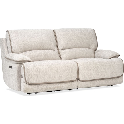 Olsen Dual Power 2-Piece Reclining Sofa - Dove