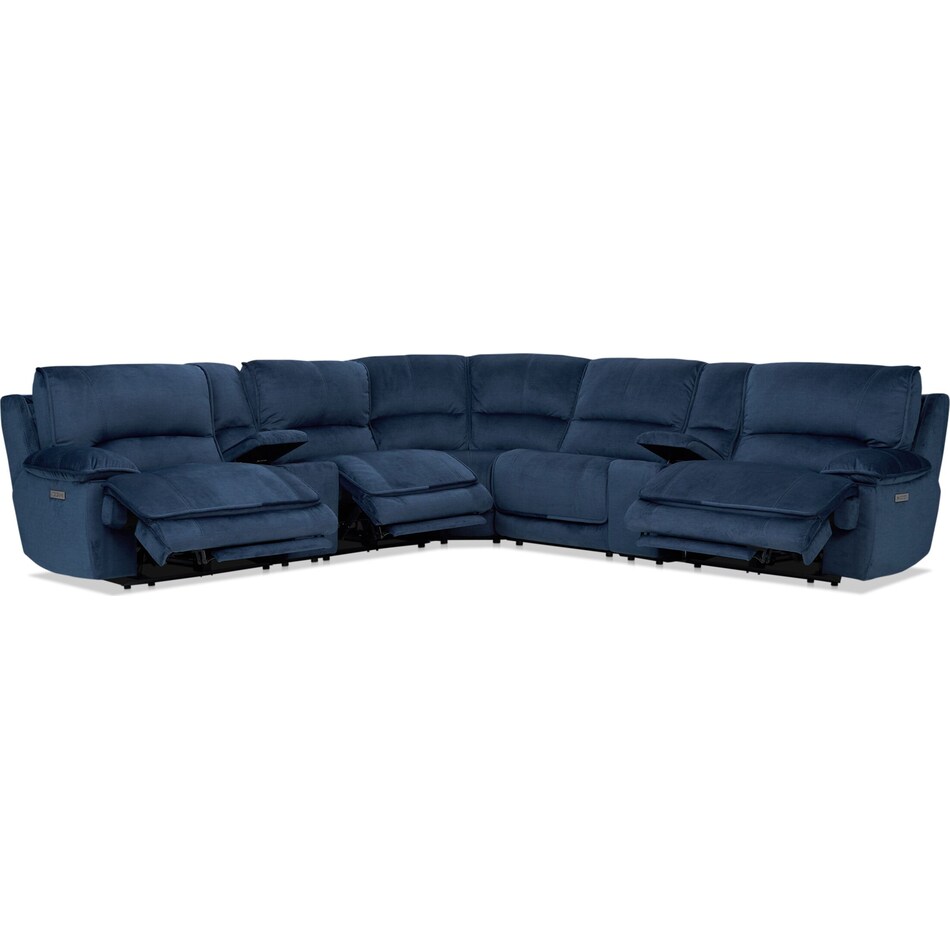 Olsen Dual Power Reclining Sectional American Signature Furniture