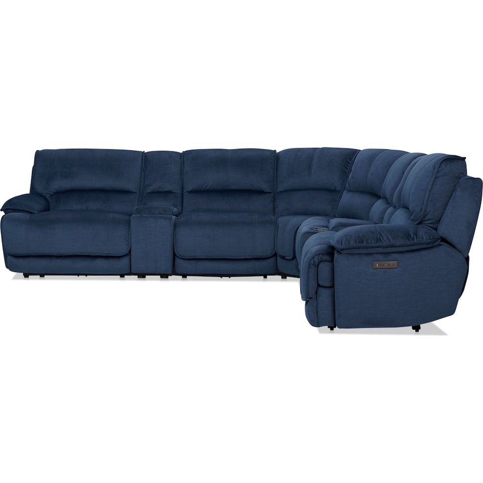 olsen indigo sectional   