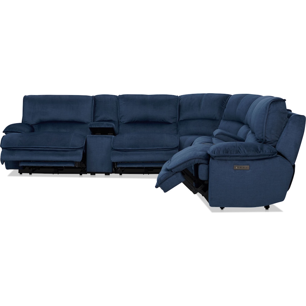 olsen indigo sectional   