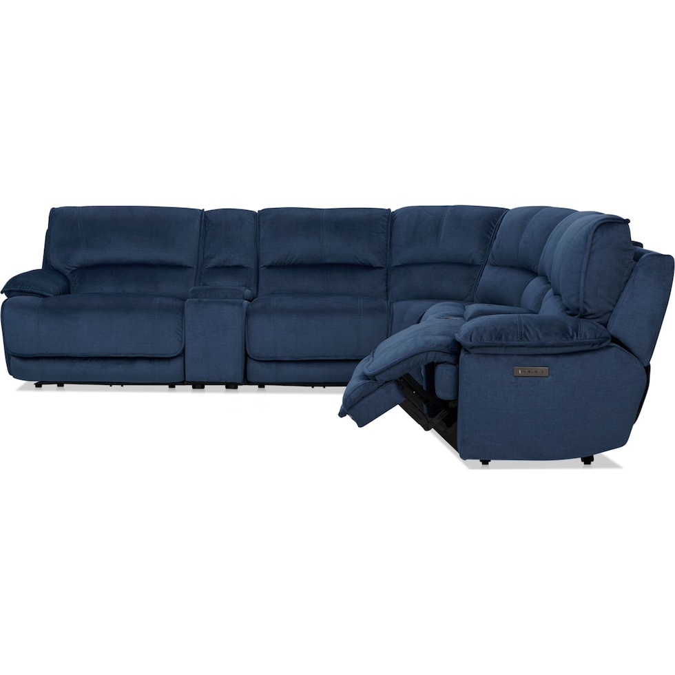 olsen indigo sectional   