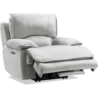 Olsen Dual-Power Recliner - Silver