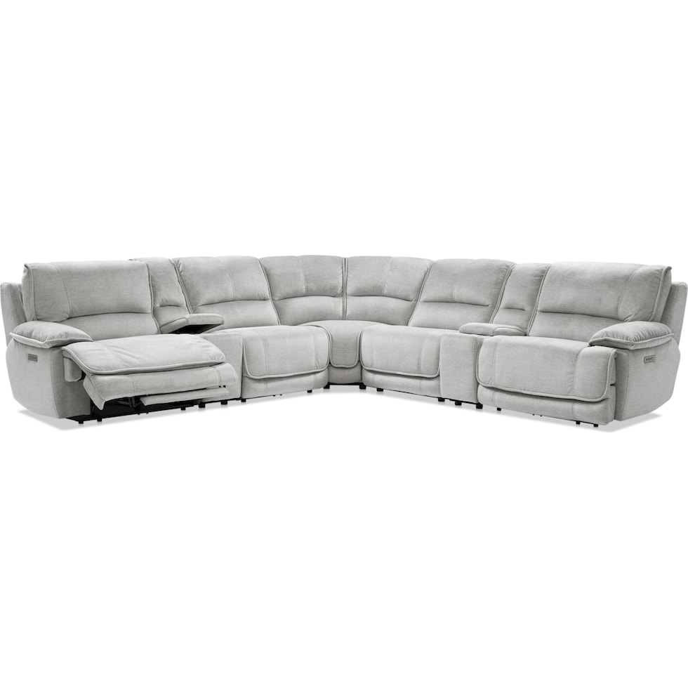 olsen silver sectional   