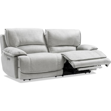 Olsen Dual-Power 2-Piece Reclining Sofa - Silver