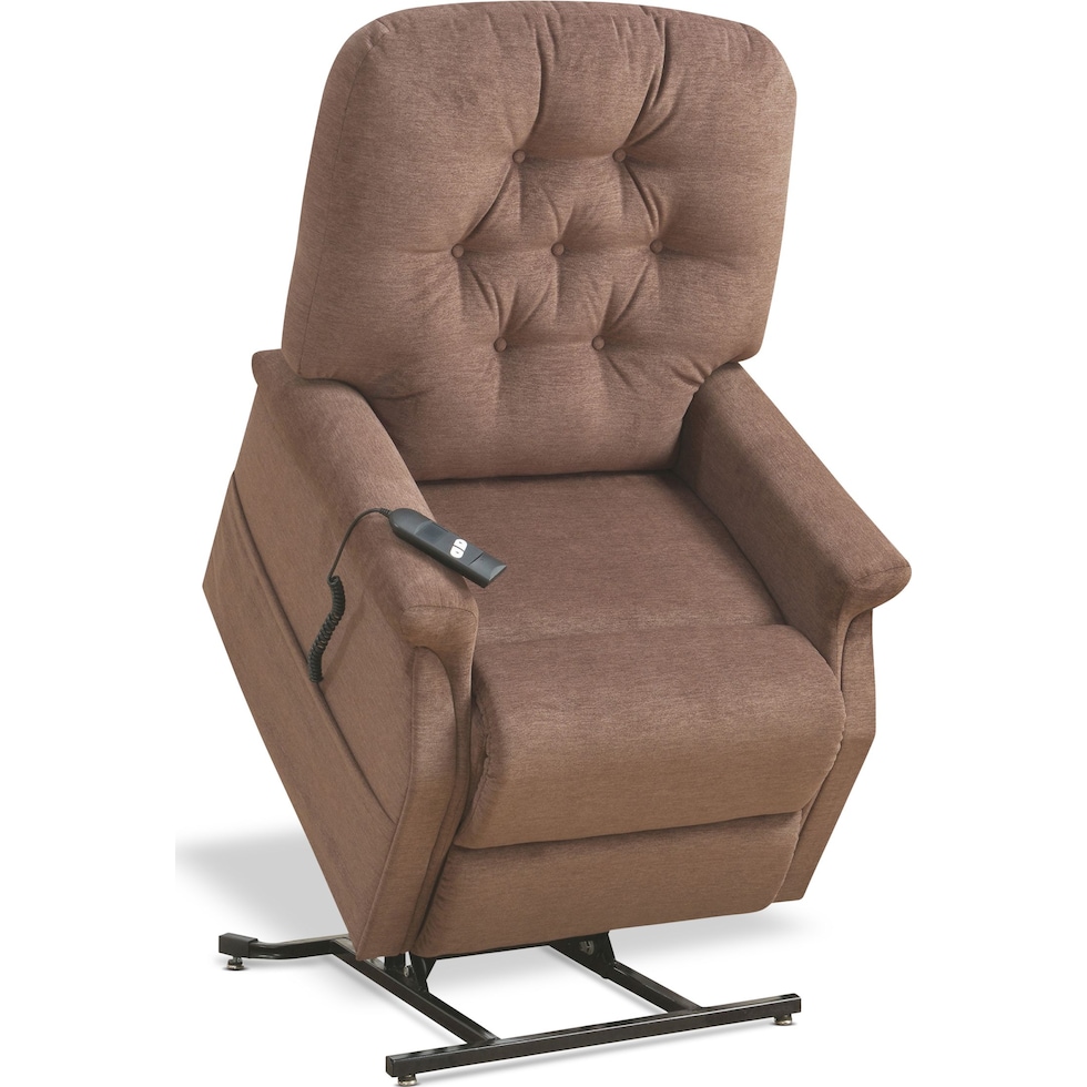 olympia light brown power lift recliner   