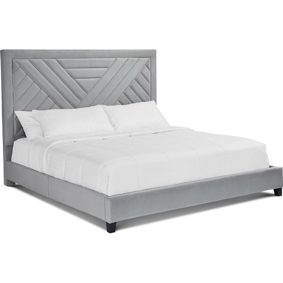 omni blue queen bed   