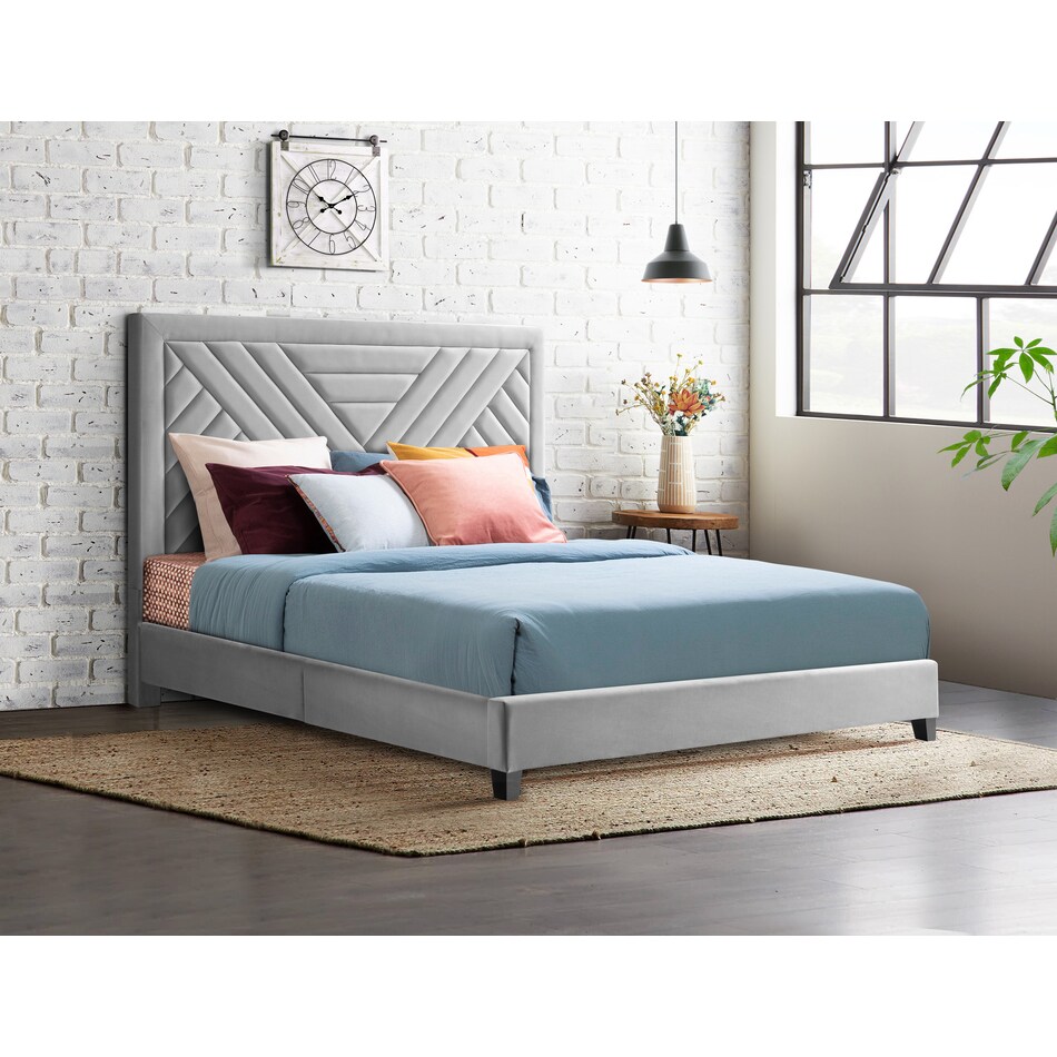 omni blue queen bed   