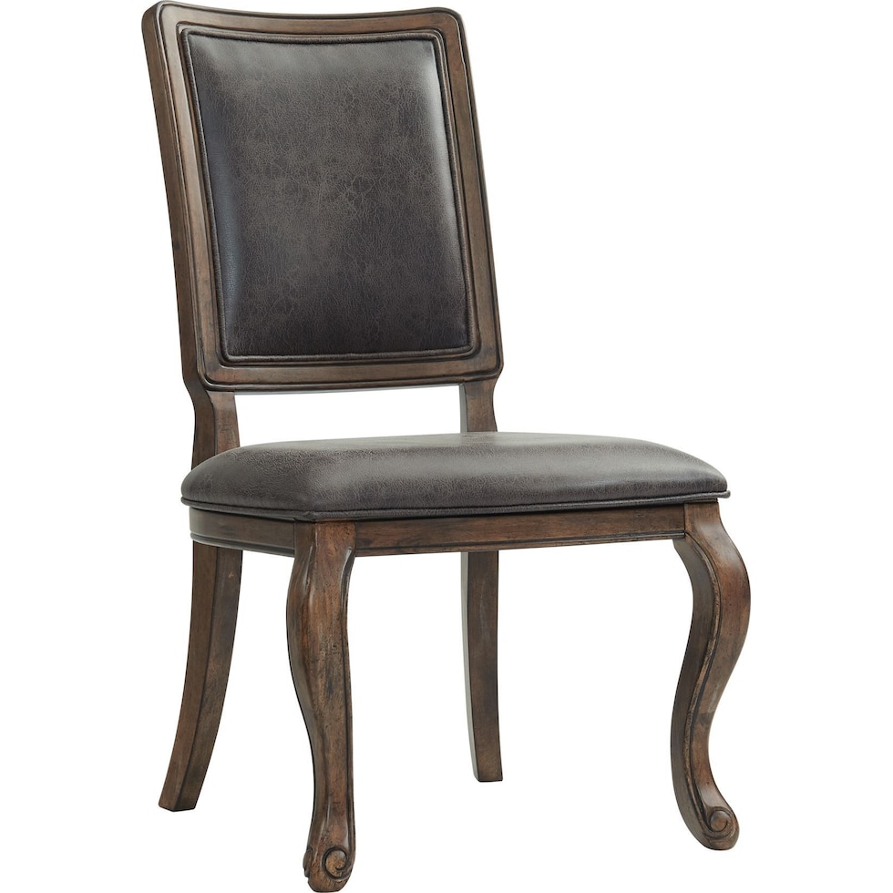 oona dark brown dining chair   