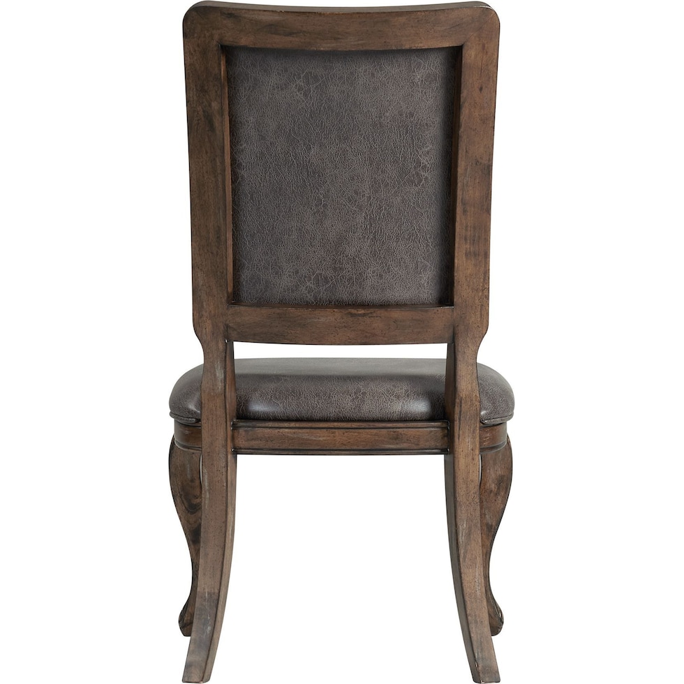 oona dark brown dining chair   