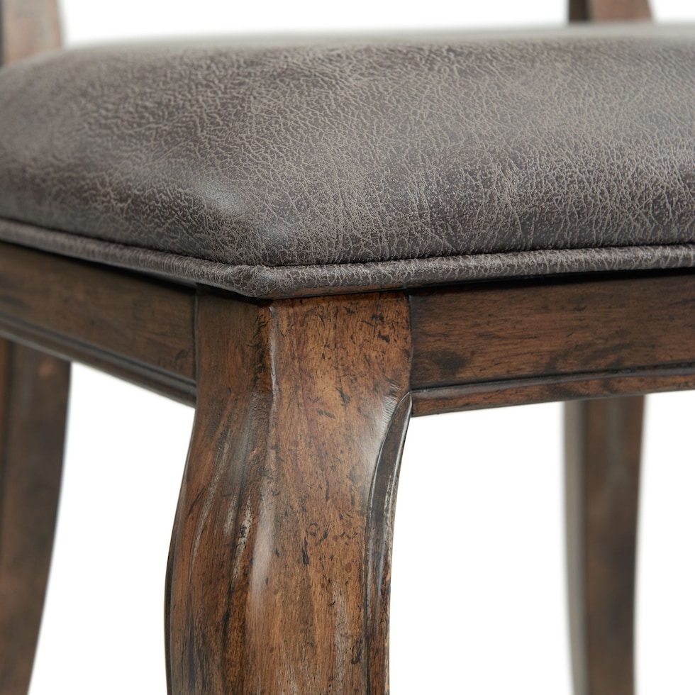 oona dark brown dining chair   