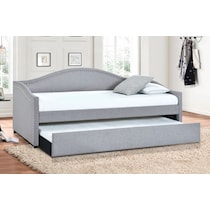 ophelia gray twin daybed with trundle   