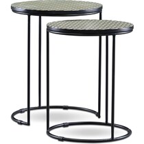 optic black nesting tables   