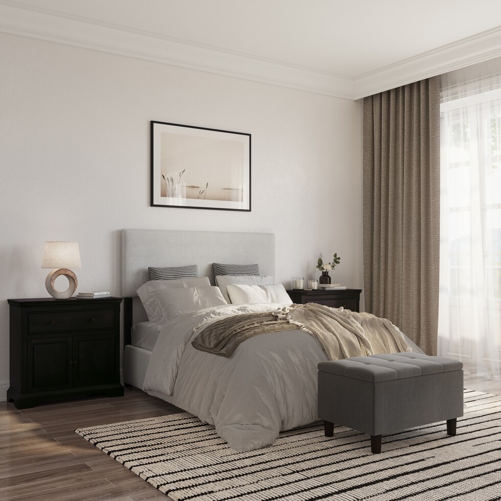 ora gray queen headboard   