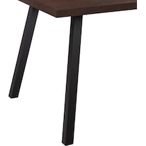 oren dark brown black dining table   